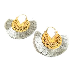 🍒5/$30-GRAY Fan-Shaped Tassel Earrings